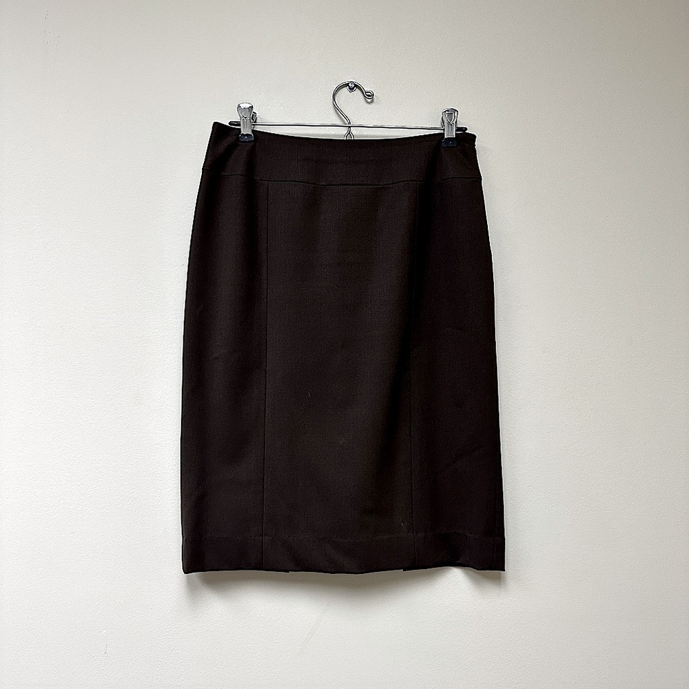 Lafayette 148 brown pencil career wear skirt